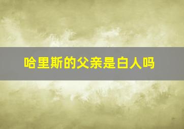 哈里斯的父亲是白人吗