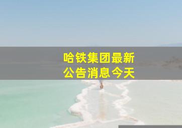 哈铁集团最新公告消息今天