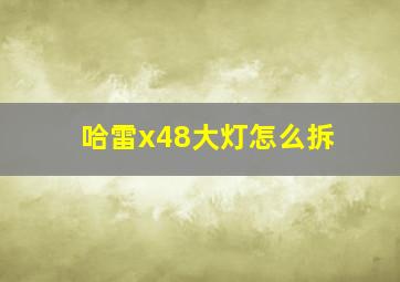 哈雷x48大灯怎么拆