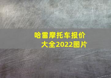 哈雷摩托车报价大全2022图片