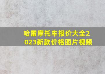 哈雷摩托车报价大全2023新款价格图片视频