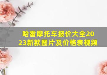 哈雷摩托车报价大全2023新款图片及价格表视频