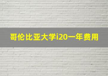 哥伦比亚大学i20一年费用