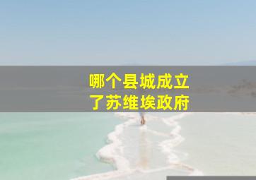 哪个县城成立了苏维埃政府