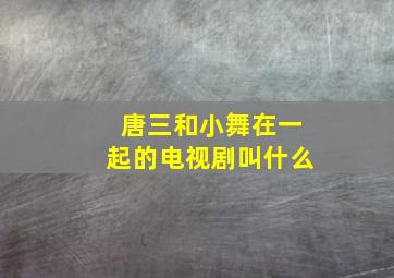 唐三和小舞在一起的电视剧叫什么