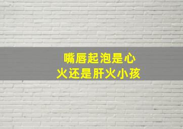 嘴唇起泡是心火还是肝火小孩