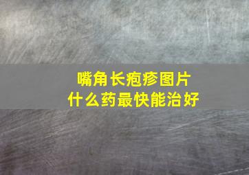 嘴角长疱疹图片什么药最快能治好