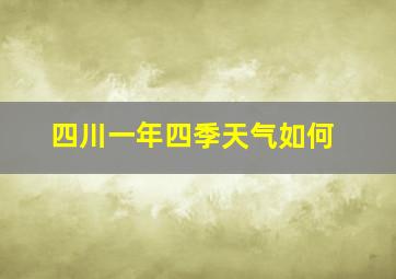 四川一年四季天气如何