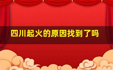 四川起火的原因找到了吗