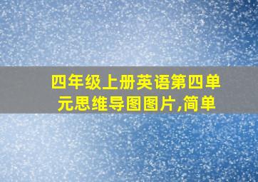 四年级上册英语第四单元思维导图图片,简单