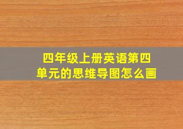 四年级上册英语第四单元的思维导图怎么画