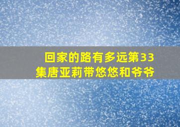 回家的路有多远第33集唐亚莉带悠悠和爷爷