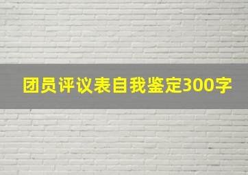 团员评议表自我鉴定300字