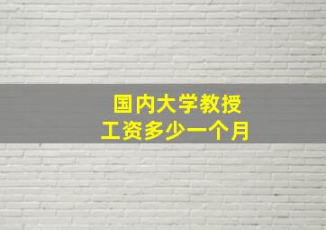 国内大学教授工资多少一个月