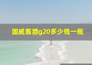 国威酱酒g20多少钱一瓶