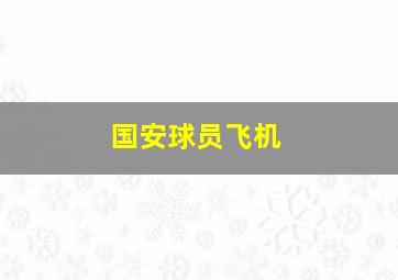 国安球员飞机