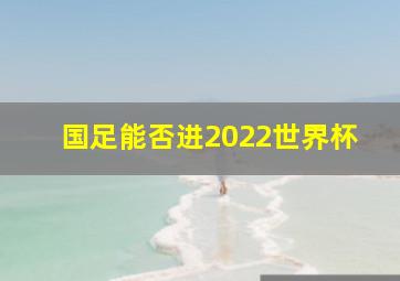 国足能否进2022世界杯