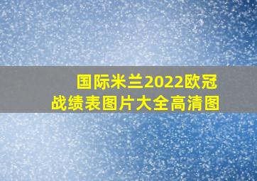 国际米兰2022欧冠战绩表图片大全高清图