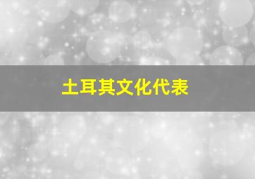 土耳其文化代表