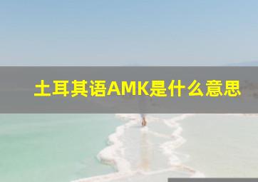 土耳其语AMK是什么意思