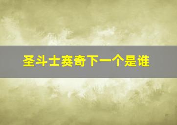 圣斗士赛奇下一个是谁