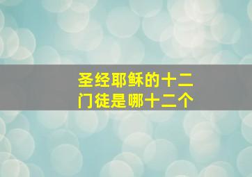 圣经耶稣的十二门徒是哪十二个