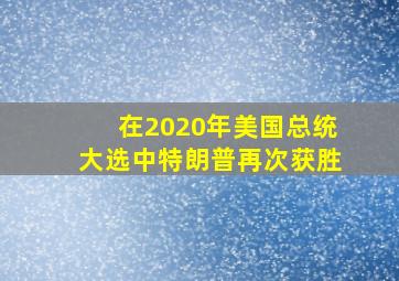 在2020年美国总统大选中特朗普再次获胜