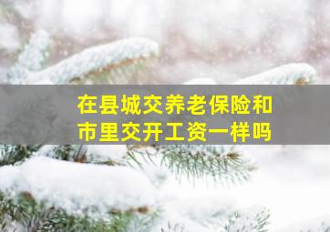 在县城交养老保险和市里交开工资一样吗