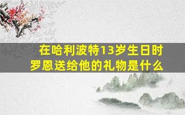 在哈利波特13岁生日时罗恩送给他的礼物是什么