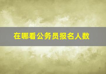 在哪看公务员报名人数