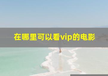 在哪里可以看vip的电影