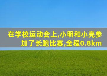 在学校运动会上,小明和小亮参加了长跑比赛,全程0.8km