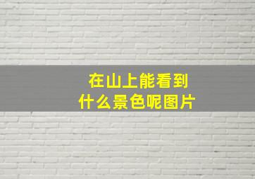 在山上能看到什么景色呢图片