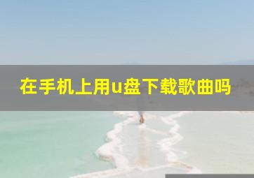 在手机上用u盘下载歌曲吗