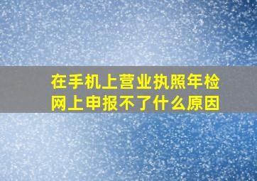 在手机上营业执照年检网上申报不了什么原因