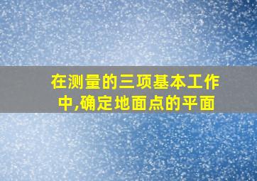 在测量的三项基本工作中,确定地面点的平面