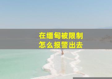 在缅甸被限制怎么报警出去