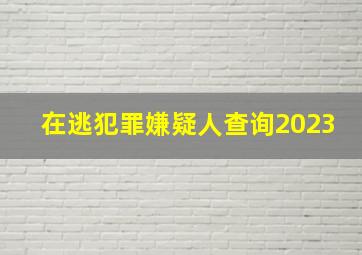 在逃犯罪嫌疑人查询2023