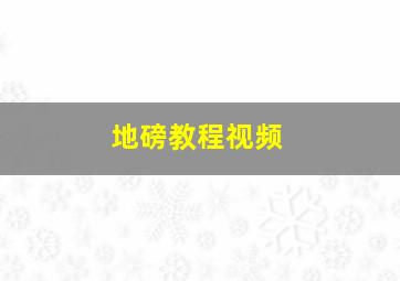 地磅教程视频