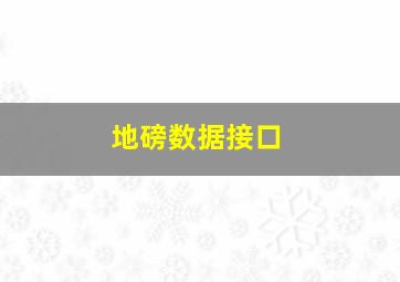 地磅数据接口