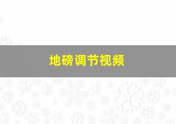 地磅调节视频