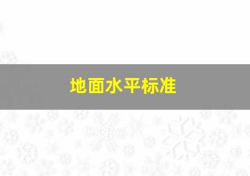 地面水平标准