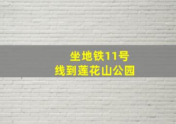 坐地铁11号线到莲花山公园