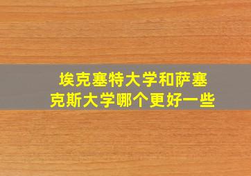 埃克塞特大学和萨塞克斯大学哪个更好一些