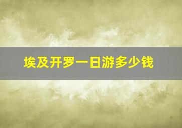 埃及开罗一日游多少钱