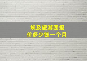 埃及旅游团报价多少钱一个月