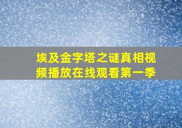 埃及金字塔之谜真相视频播放在线观看第一季