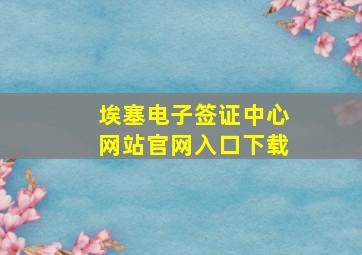 埃塞电子签证中心网站官网入口下载