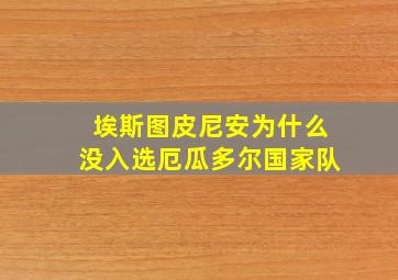 埃斯图皮尼安为什么没入选厄瓜多尔国家队