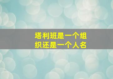 塔利班是一个组织还是一个人名